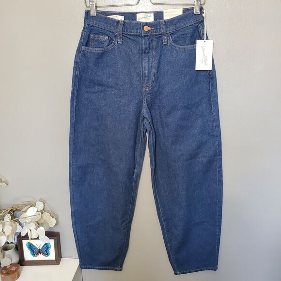 Universal Thread Denim - Universal Thread Balloon Jeans Womens Size 4R High Rise Tapered Dark Wash New